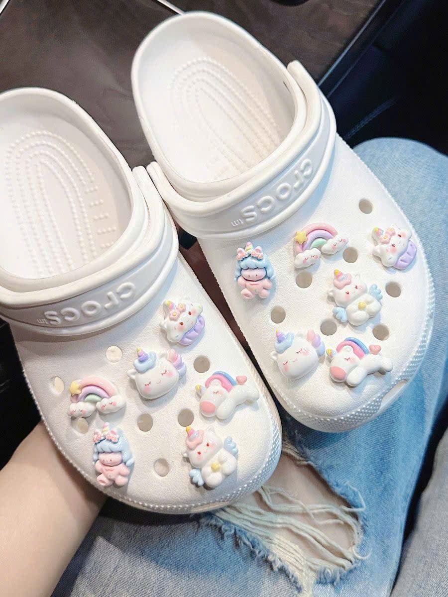  Set 12 Sticker Dép Crocs 