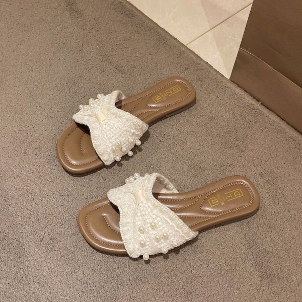  Dép Lê Quai Ngang Hở Ngón Ngọc Trai 