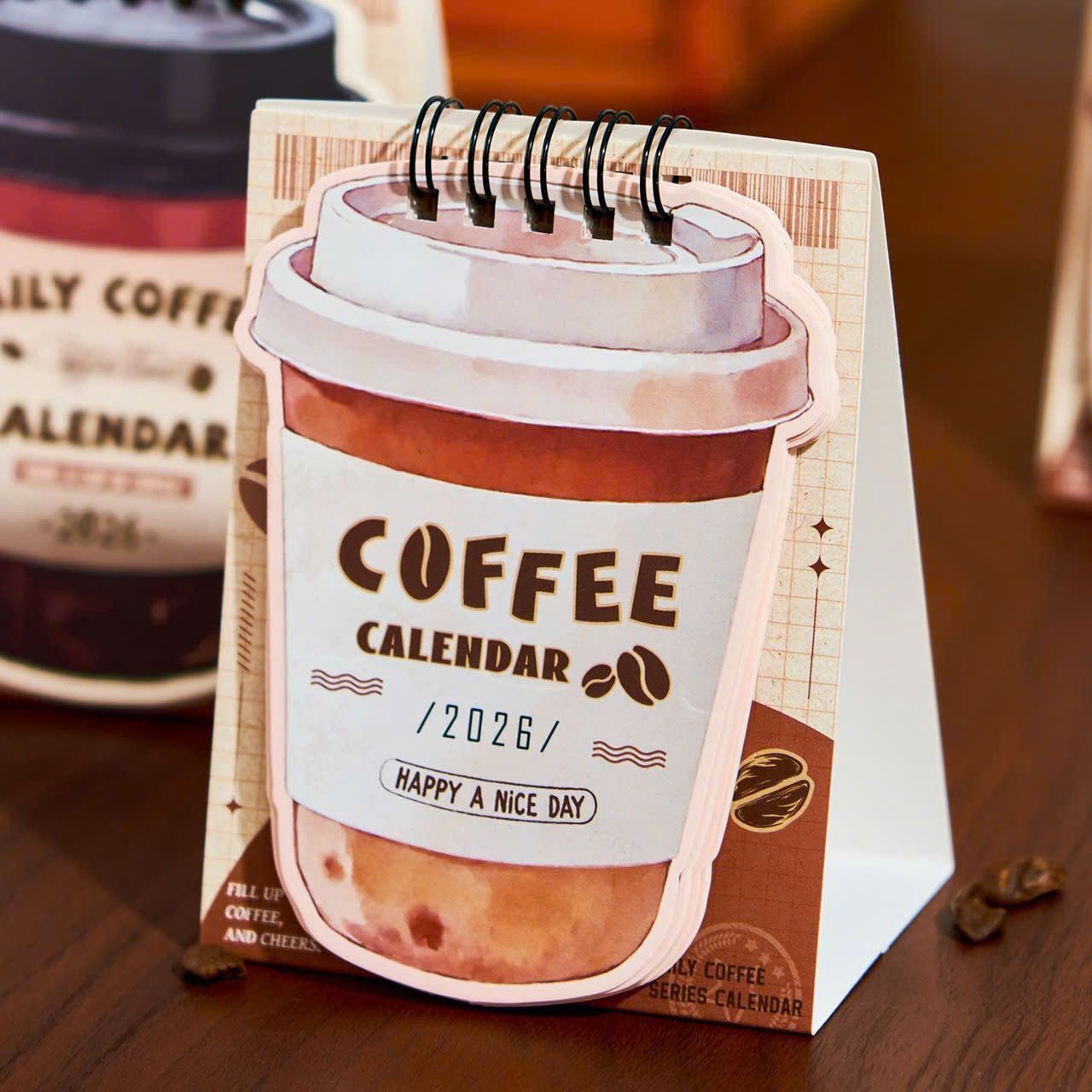  Lịch Mini 2026 Mẫu Cà Phê 
