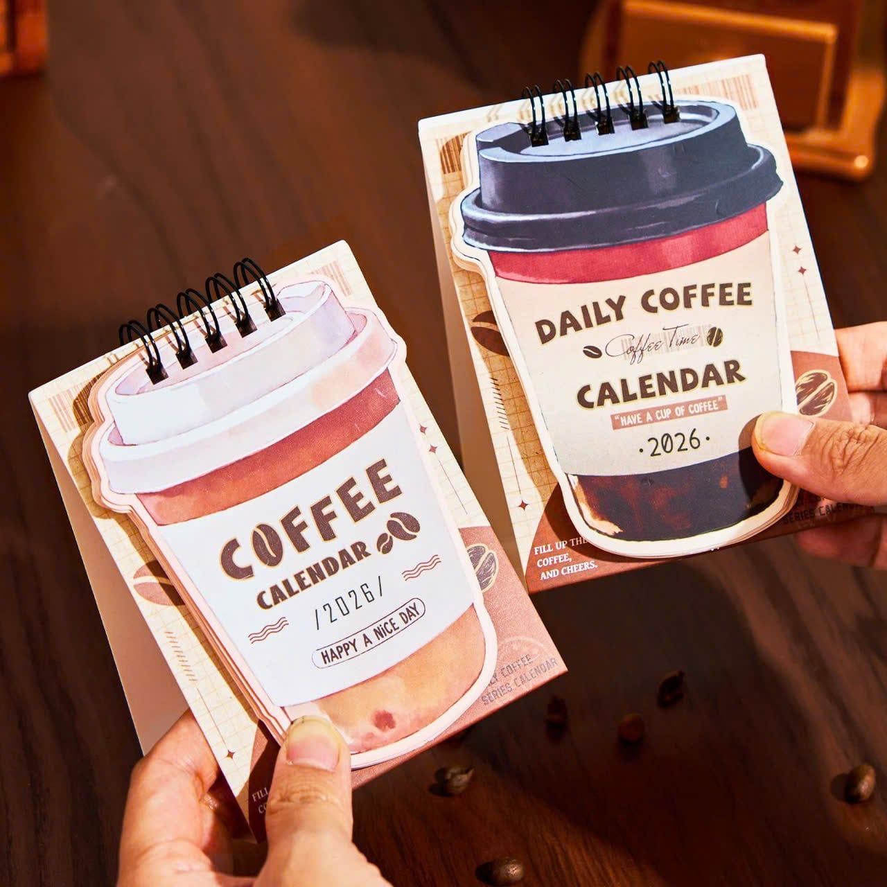  Lịch Mini 2026 Mẫu Cà Phê 