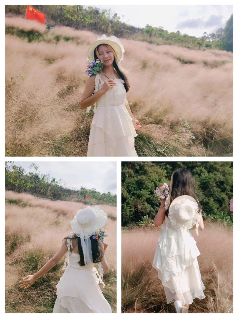  Đầm Corset Voan Hoa Xòe Dài 