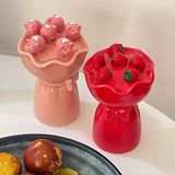  Hộp Sứ Đựng Cây Ghim Trái Cây Hoa Hồng 