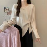  Áo Dệt Kim Dài Tay Cho Nữ Áo Len Mỏng 