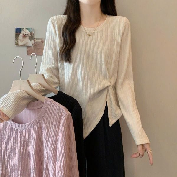  Áo thun dài tay họa tiết ánh sáng hai chiều 