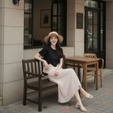  Set Áo + Chân Váy Dài Xếp Ly 