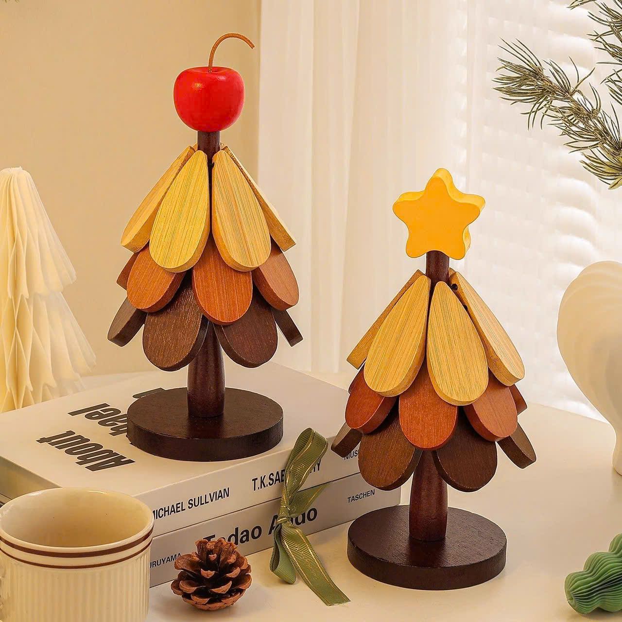  Đế Lót Ly Hình Cây Thông Sáng Tạo 