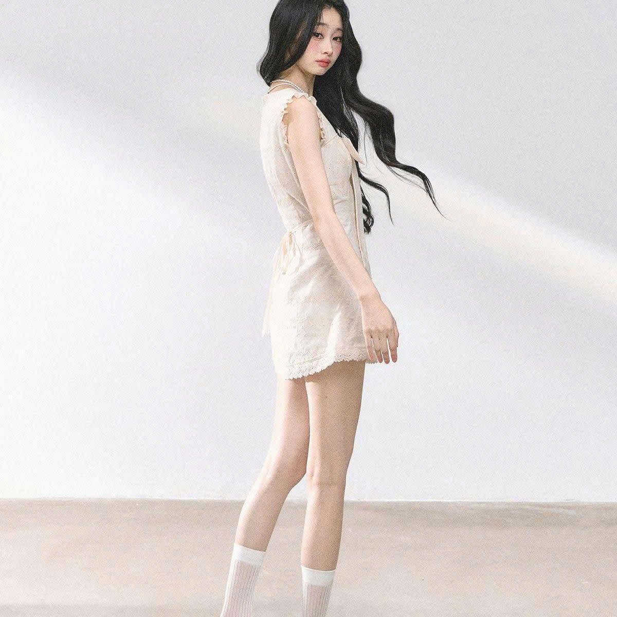  Váy Đầm Kiểu Pháp Dây Ren Cổ Vuông 