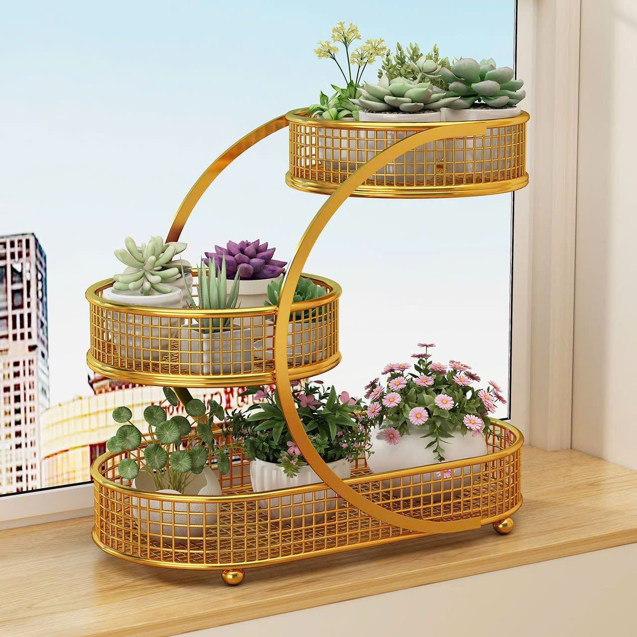  Kệ Sắt Trang Trí Chậu Hoa 
