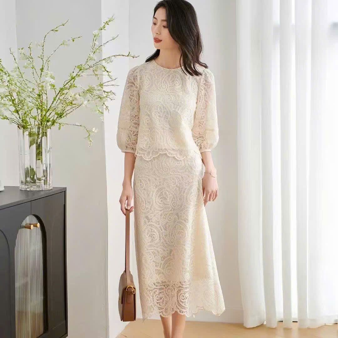  Set Áo + Chân Váy Ren 