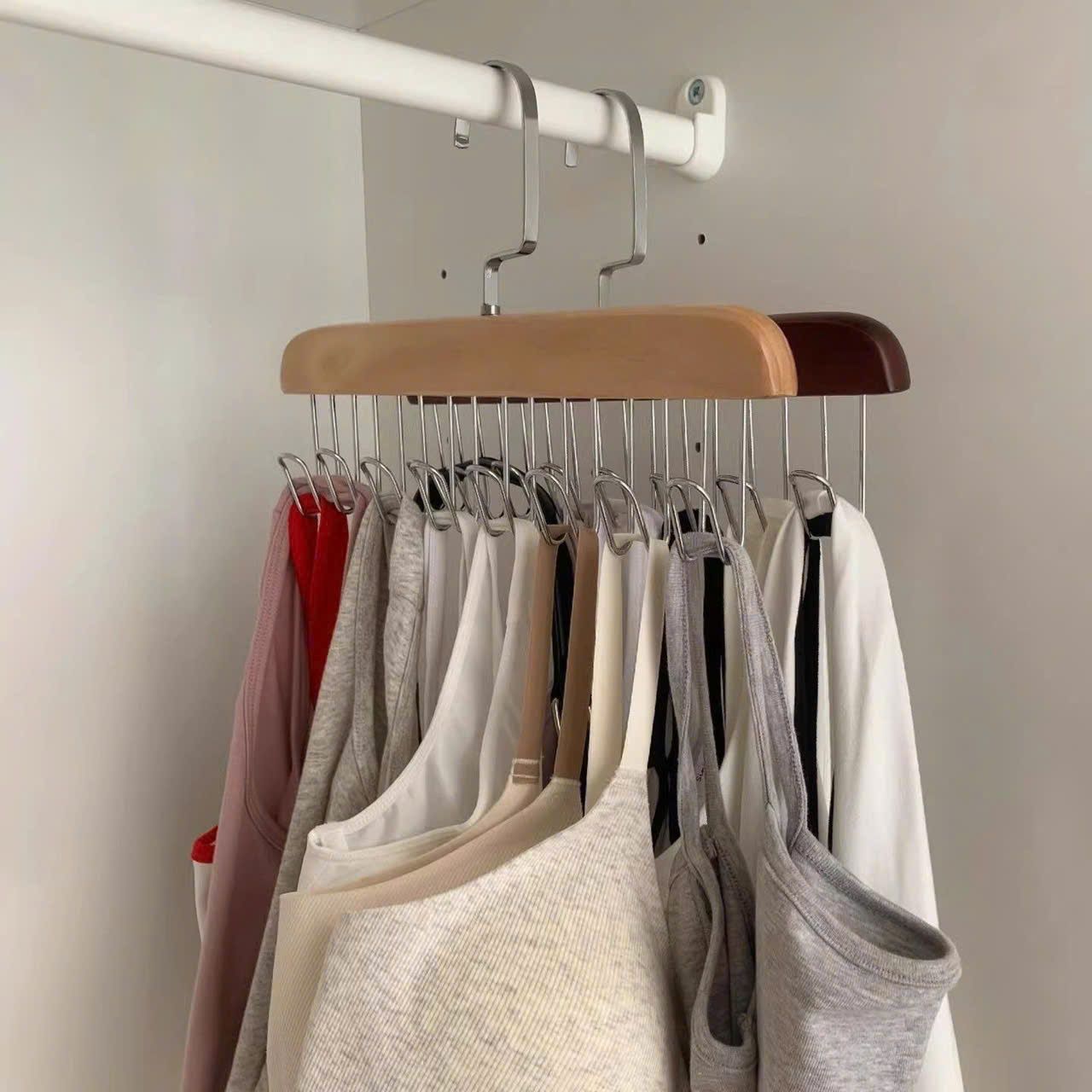  Móc Gỗ Treo Đồ Lót Áo Ngực Áo 2 Dây 