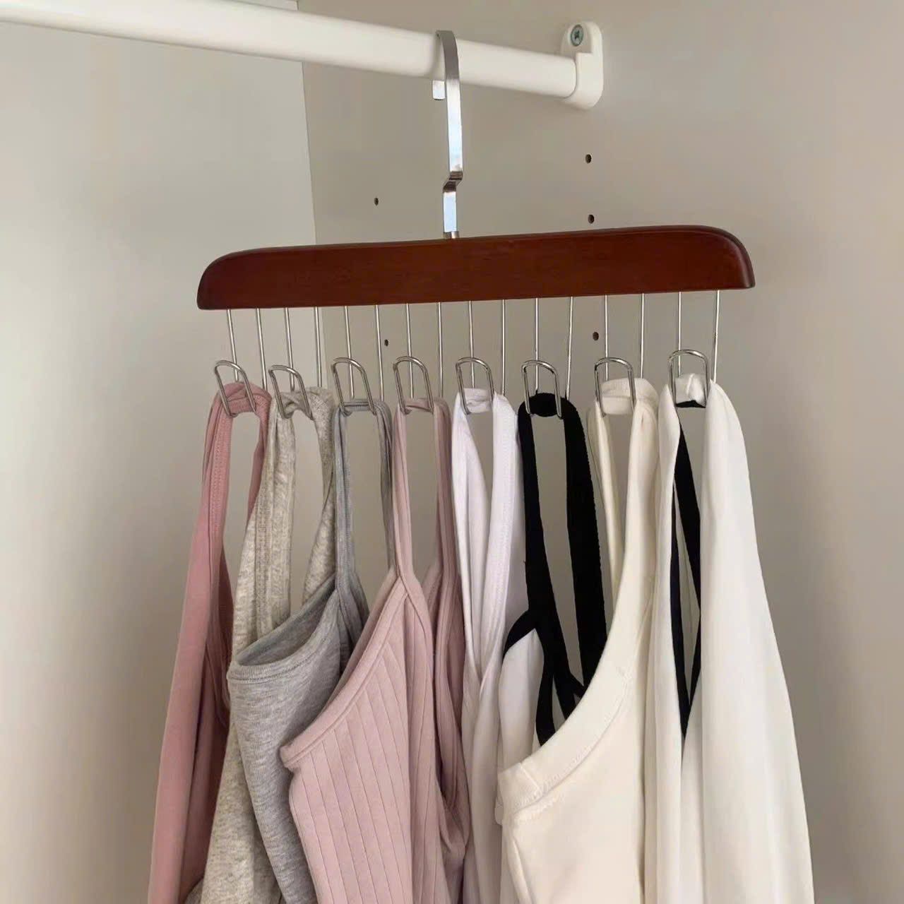  Móc Gỗ Treo Đồ Lót Áo Ngực Áo 2 Dây 