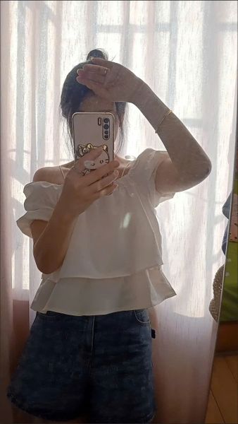  Áo Sơ Mi Babydoll Tay Phồng 