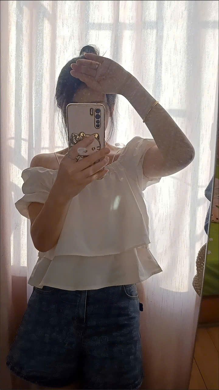  Áo Sơ Mi Babydoll Tay Phồng 