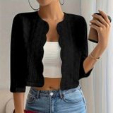  Áo Khoác Nữ Thắt Eo Viền Sóng 