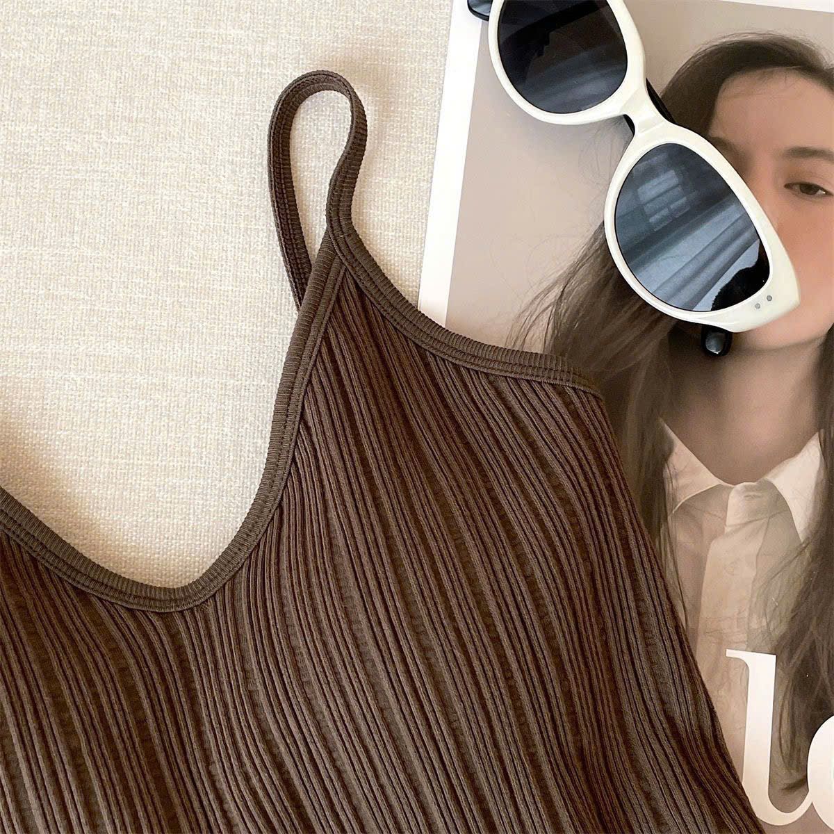  Áo Bra 2 Dây Ba Lỗ Có Đệm Ngực 