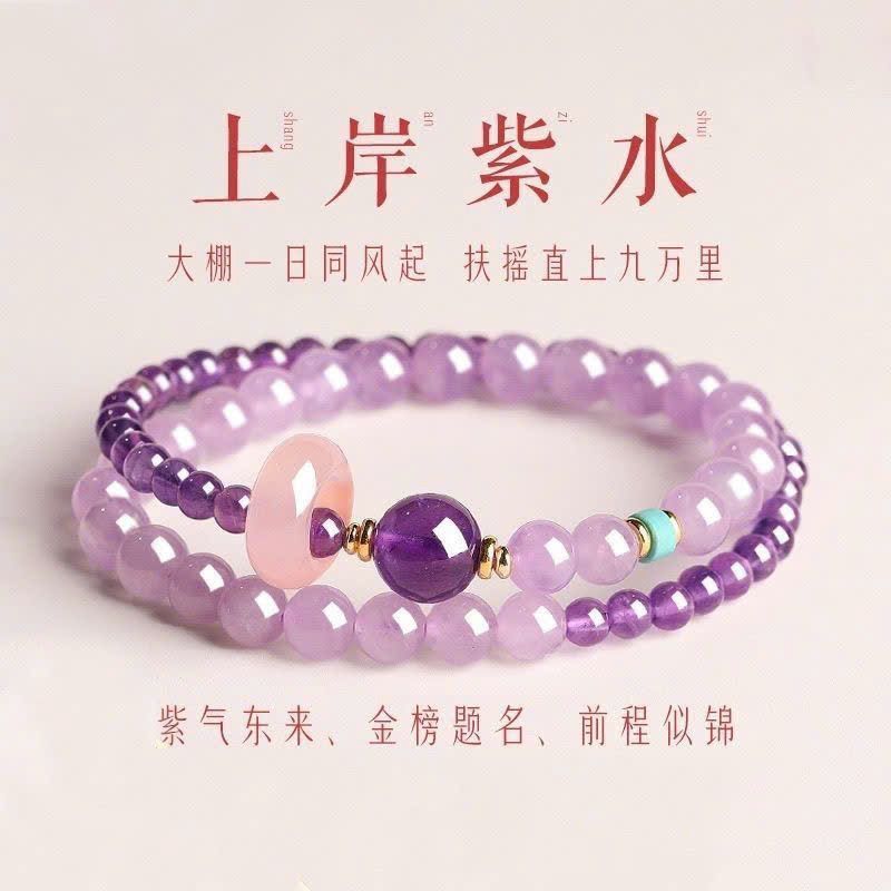  Vòng Tay màu Tím Có Charm 