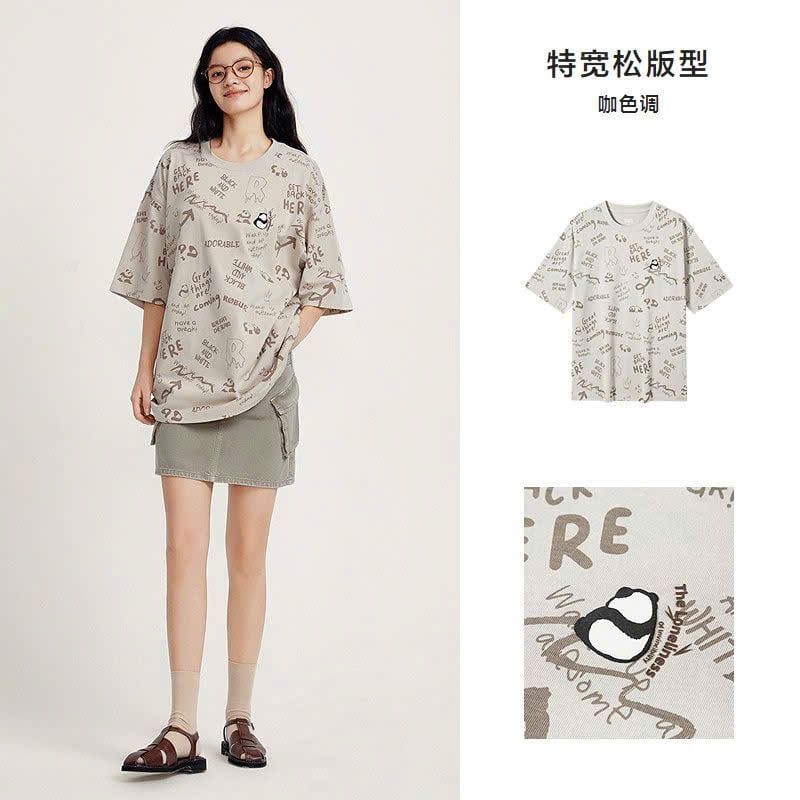  Áo Thun Unisex Mùa Hè Tay Lỡ 