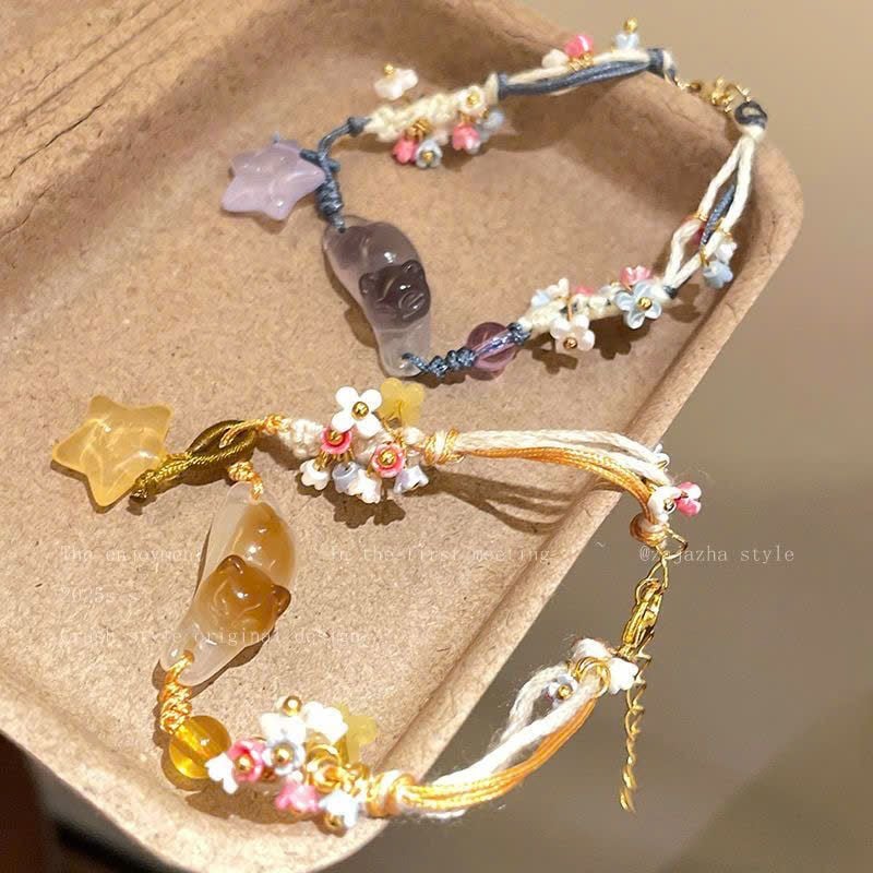  Vòng Tay Dệt Mèo Ngôi Sao Nhỏ Osmanthus 