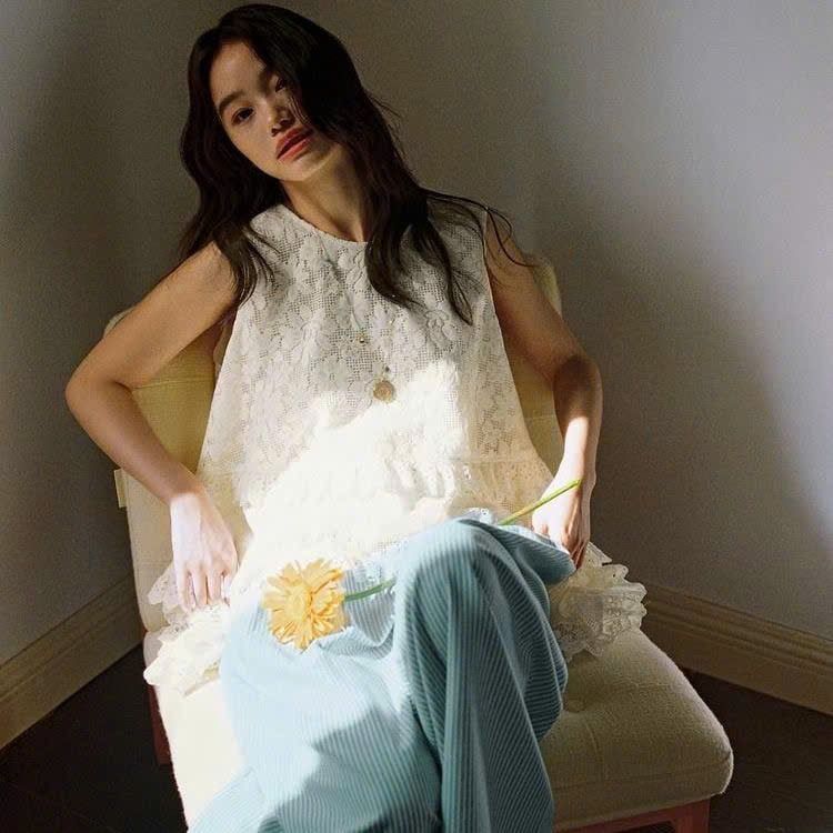  Set Áo Ren Xô Thêu Hoa 