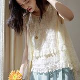  Set Áo Ren Xô Thêu Hoa 