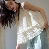  Set Áo Ren Xô Thêu Hoa 