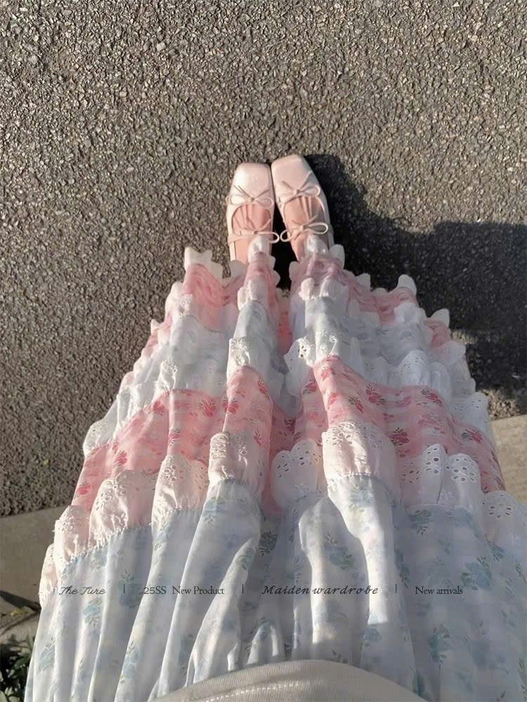  Chân Váy Xếp Ly Dài Nhiều Tầng 