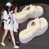  Dép Quai Ngang Đế Dày Đính Ngọc Trai 