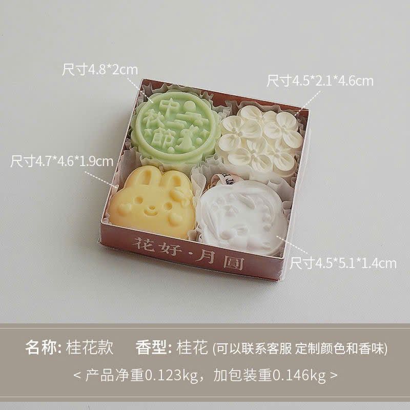  Set 4 Nến Thơm Trang Trí Bánh Trung Thu 