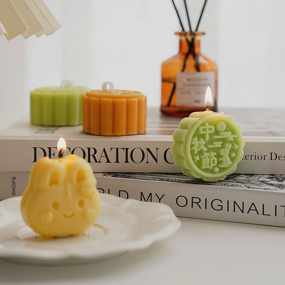  Set 4 Nến Thơm Trang Trí Bánh Trung Thu 