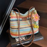  Túi Đeo Vai Dệt Sọc Cầu Vồng 