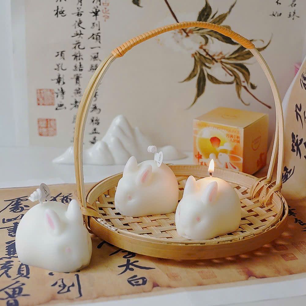  Nến Thơm Hình Thỏ Dễ Thương 