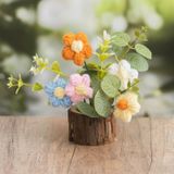  Chậu Hoa Hướng Dương Mặt Cười Bằng len 