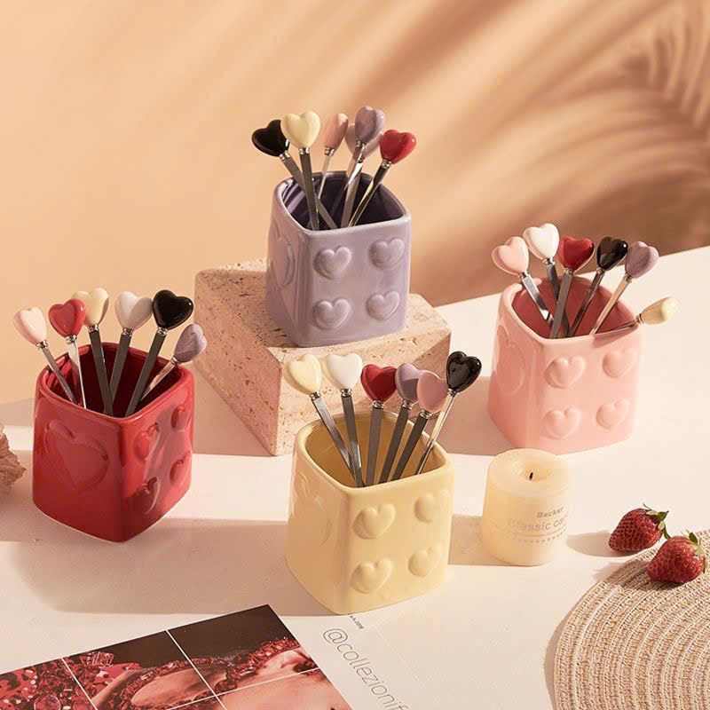  Bộ Hộp Đựng Nĩa Hoa Quả 