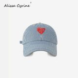  Nón Lưỡi Trai Thêu Trái Tim 