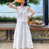  Set Váy Liền Dáng Dài + Áo Hoa 