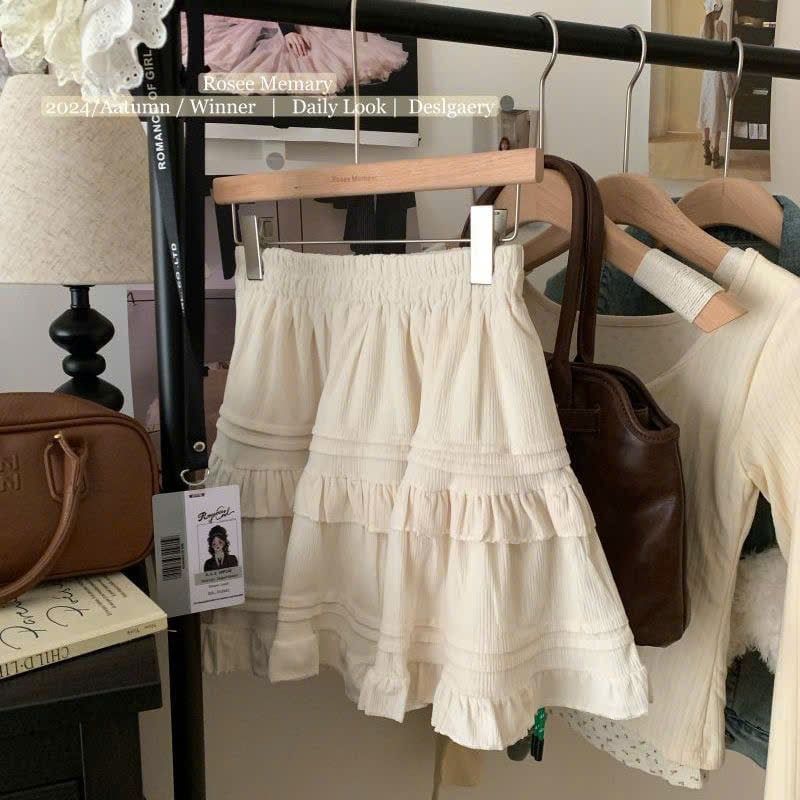  Set Chân Váy ren Xòe Xếp Tầng 