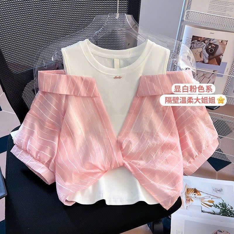  Set Áo Baby Doll Tay Phồng + Váy Nơ 