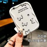  Gương Gấp Mini + Lược Hình Mèo 