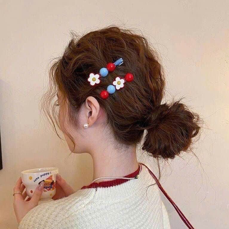  Kẹp Tóc Hoa Và Hạt Dễ Thương 