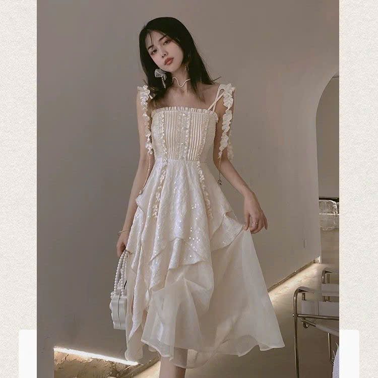  Đầm Corset Voan Hoa Xòe Dài 