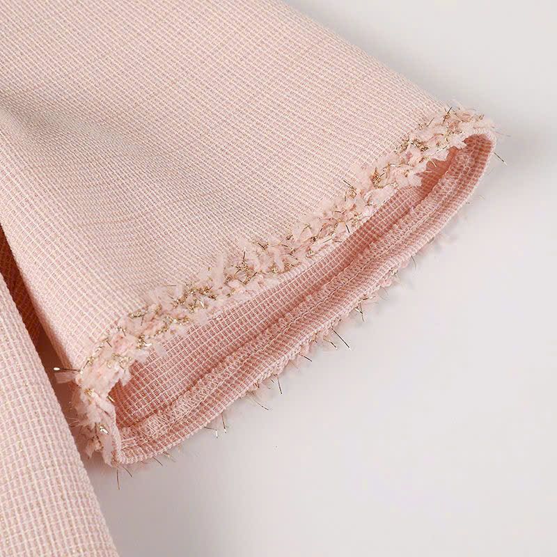  Đầm Xòe Xếp Li Vải Bố Hồng 