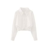  Áo Sơ Mi Croptop Cách Điệu 