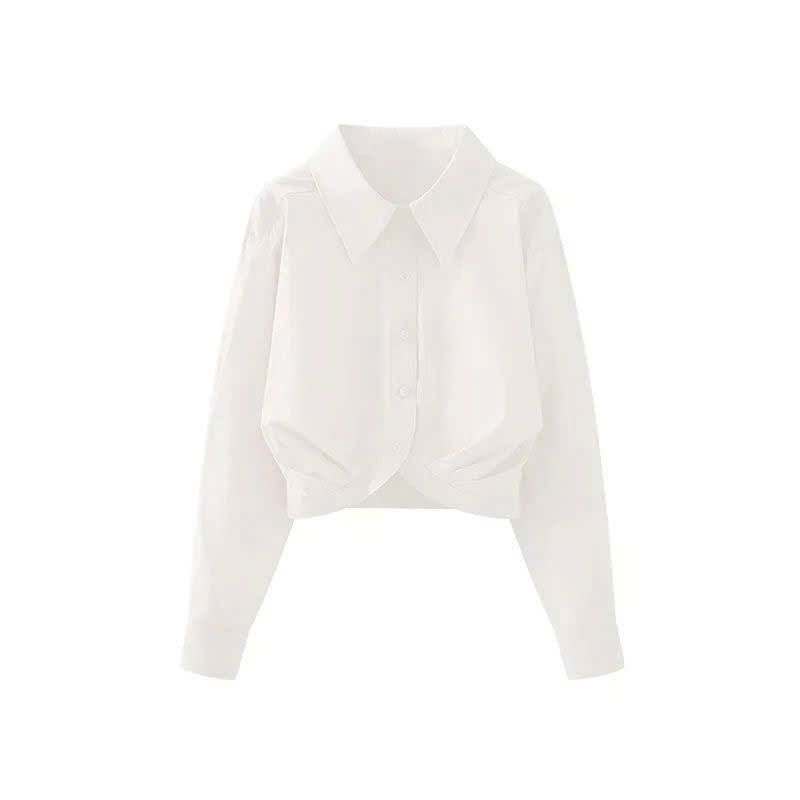  Áo Sơ Mi Croptop Cách Điệu 