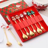  Set 6 Muỗng Nĩa Quà Tặng Giáng Sinh 
