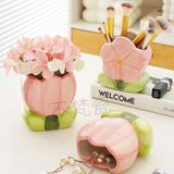  Lọ Bút Gốm Hoa Tulip Dễ Thương 