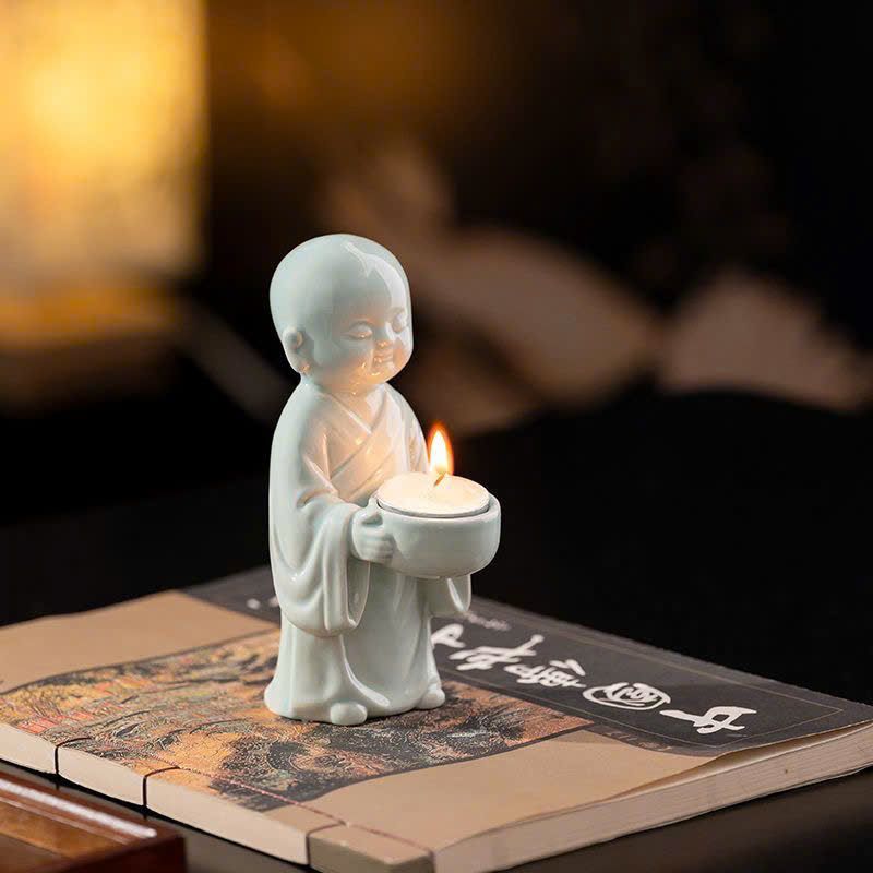  Tượng Chú Tiểu Bê Nến 