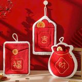  Túi Đỏ May Mắn Thêu Vải 