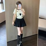  Quần Váy Ống Rộng Cạp Cao 