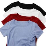  Áo Thun Ngắn Tay Đính Đá Có Rút Hông 