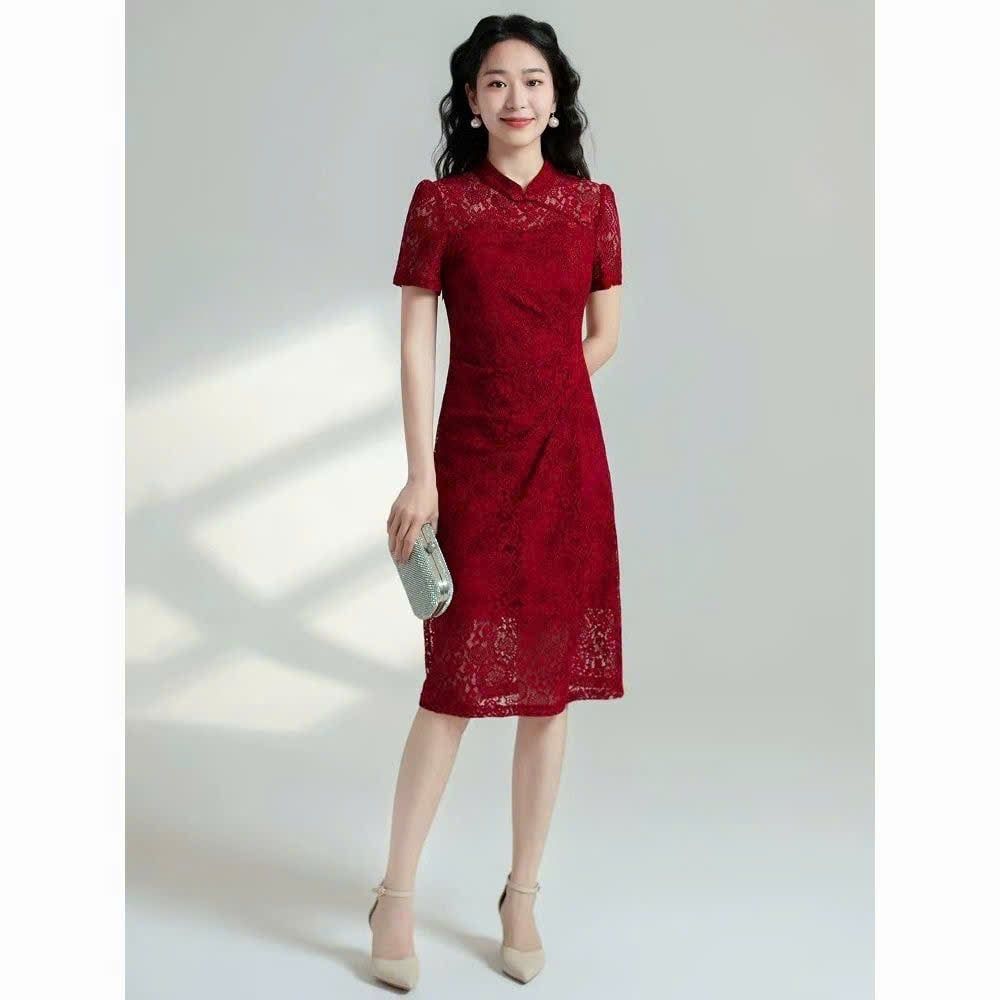  Sườn Xám Gấm Hoa 